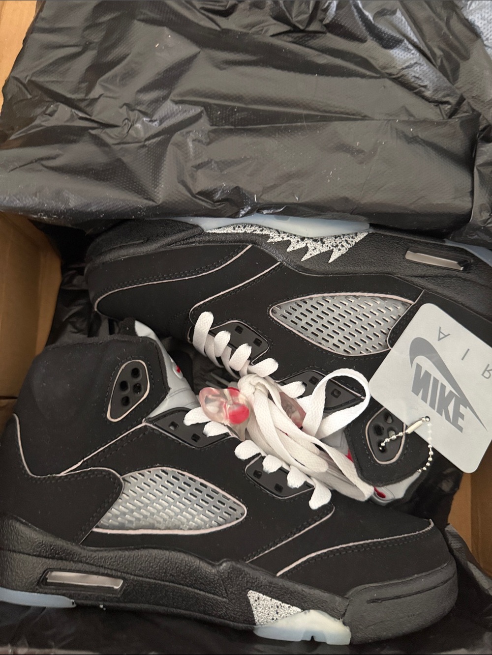 AJ5 black metallic reimagined 5.5Y/7W